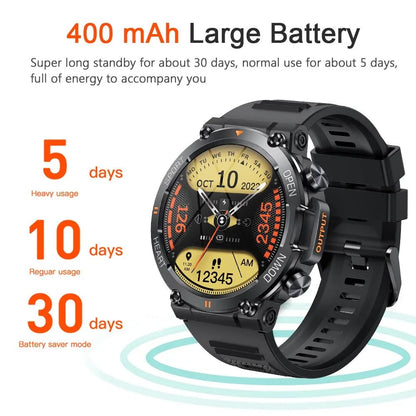 Rugged Outdoor Tactical Smartwatch with Long Battery Life