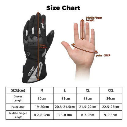 Warm USB Rechargeable Motorcycle Gloves