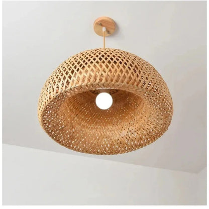 Natural Woven Bamboo Table Lamp