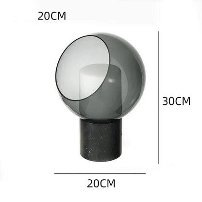 Clear Round Table Lamp