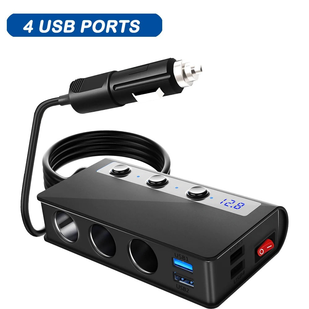 Rapid Car Charger 4 Port 180W Fast USB Charger