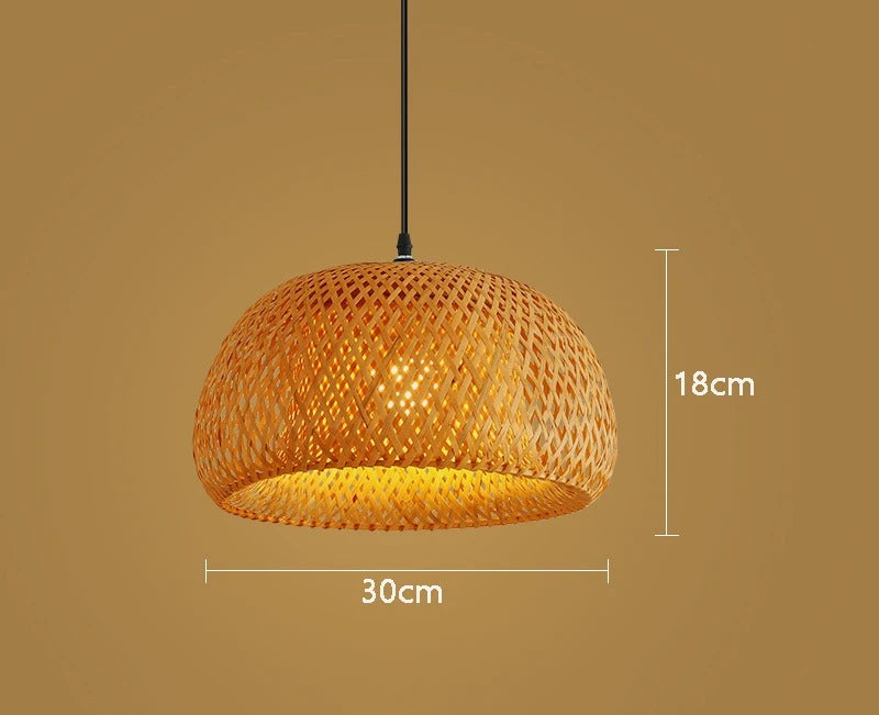 Natural Woven Bamboo Table Lamp