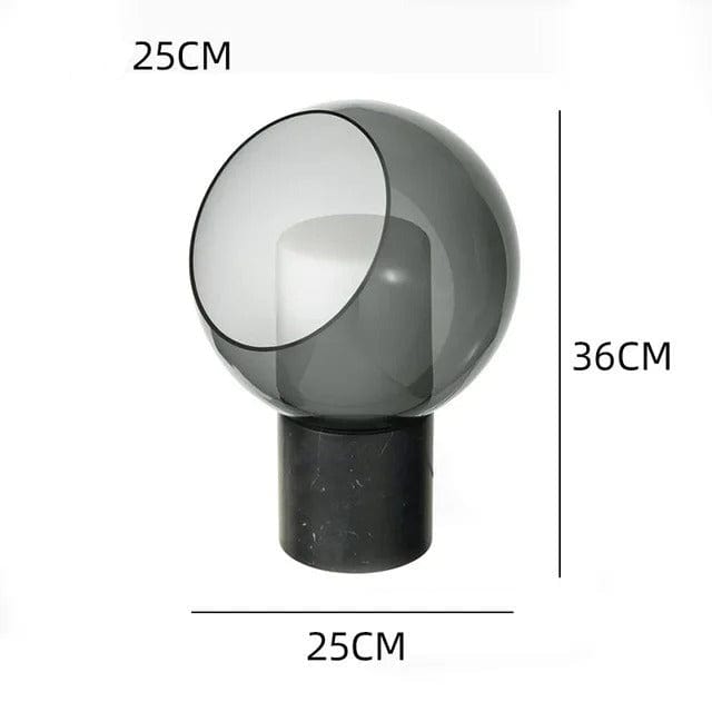 Clear Round Table Lamp