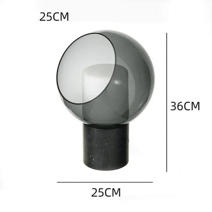 Clear Round Table Lamp