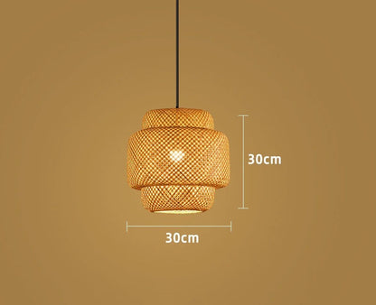 Natural Woven Bamboo Table Lamp