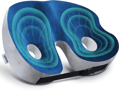 Contoured Gel Seat Cushion for Back Pain Support