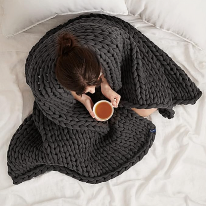 Natural Soft Weighted Cotton Throw Blanket - Lusomart