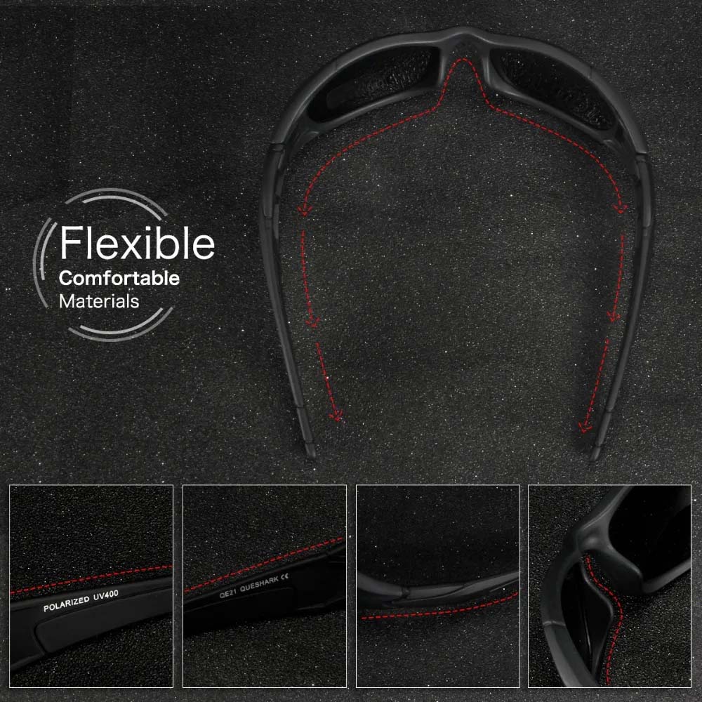 Premium Polarized Biker Sunglasses Durable TR90 Frame