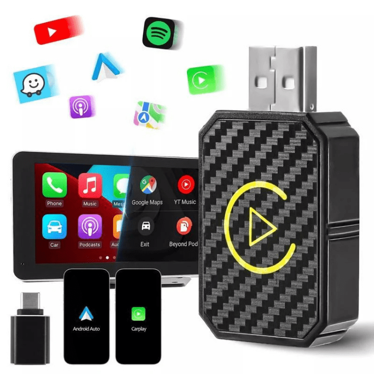 Compact iPhone CarPlay Dongle for Most Vehicles