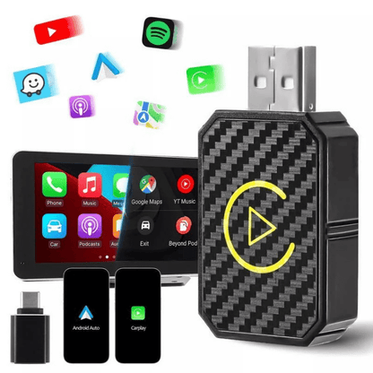 Compact iPhone CarPlay Dongle for Most Vehicles