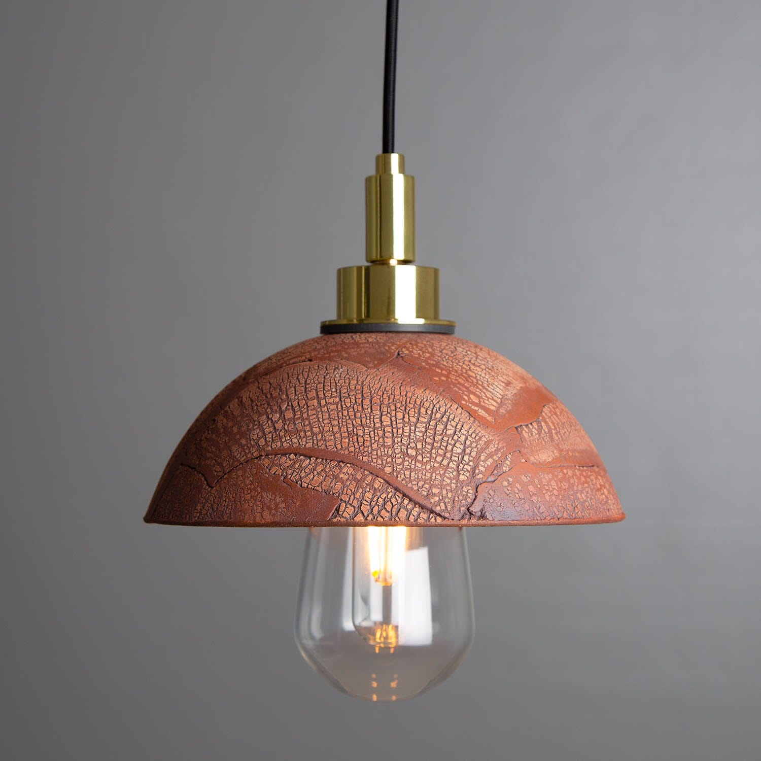 Stylish Red Glass Pendant Bathroom Light, 20cm IP44 - Lusomart