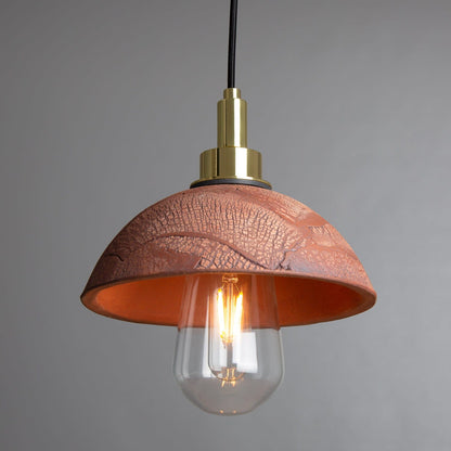 Stylish Red Glass Pendant Bathroom Light, 20cm IP44