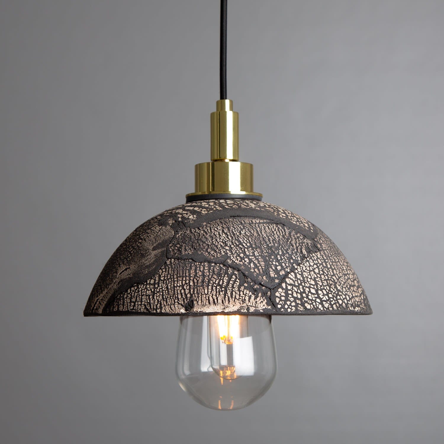 Small Black Ceramic Bathroom Pendant Light IP44 - Lusomart