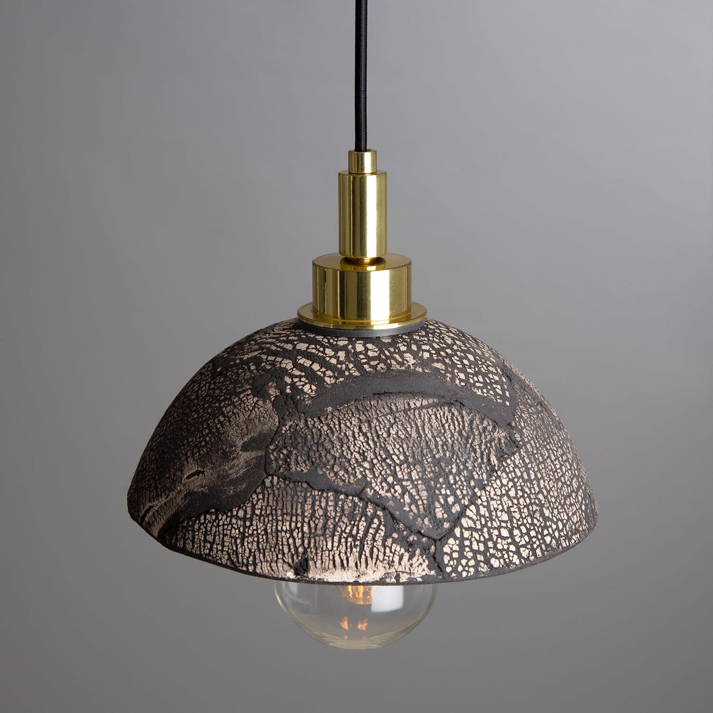 Small Black Ceramic Bathroom Pendant Light IP44