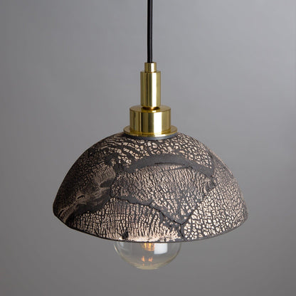 Small Black Ceramic Bathroom Pendant Light IP44