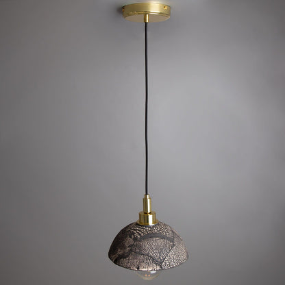 Small Black Ceramic Bathroom Pendant Light IP44