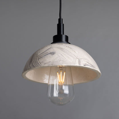 Stylish Marble Effect Glass Bathroom Ceiling Light