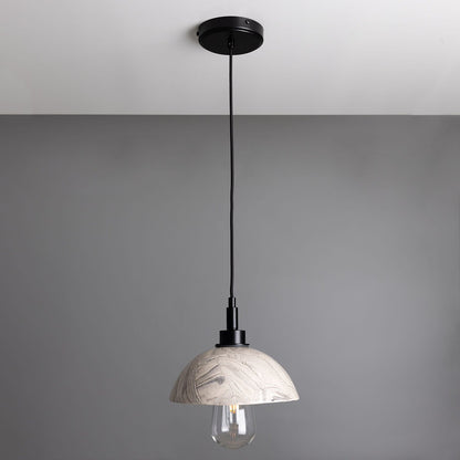 Stylish Marble Effect Glass Bathroom Ceiling Light