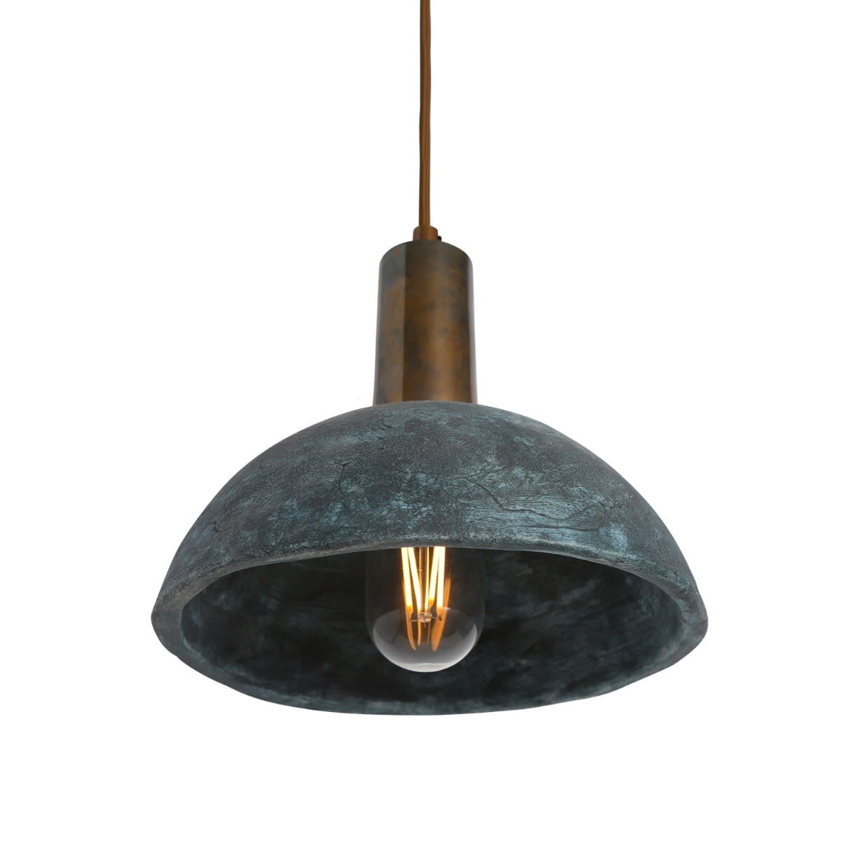 Natural Blue Ceramic Pendant Light 20cm - Lusomart