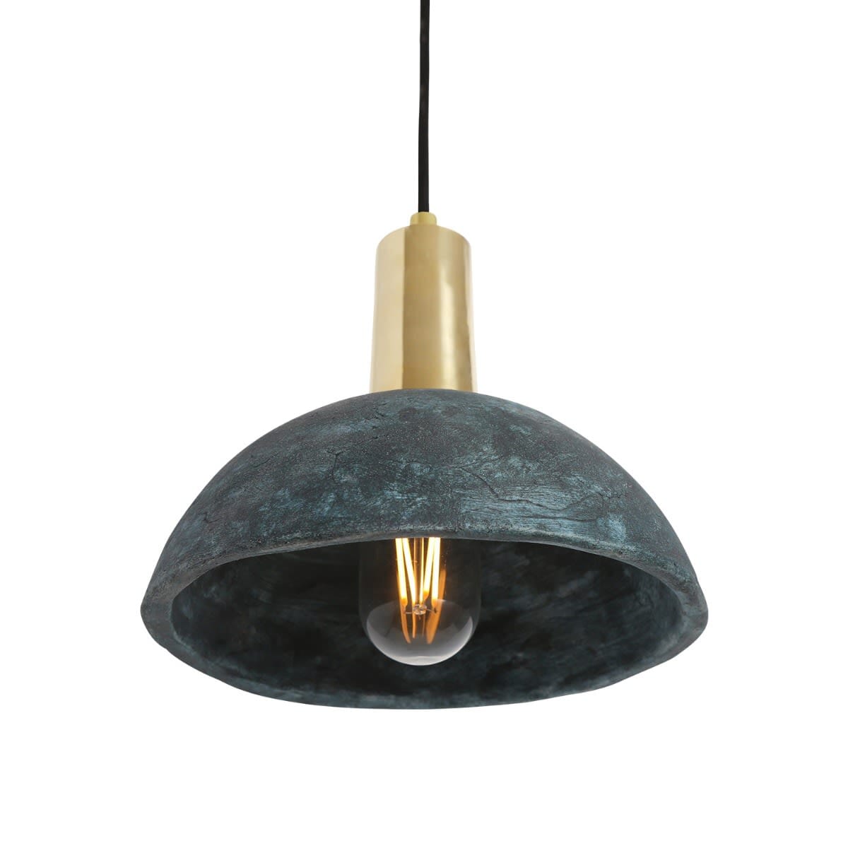 Natural Blue Ceramic Pendant Light 20cm