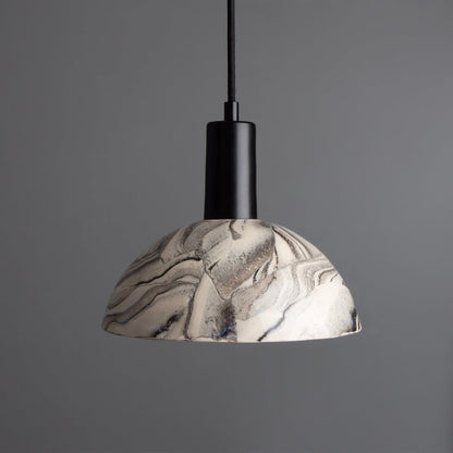 Marble Effect Ceramic Pendant Light 20cm - Lusomart