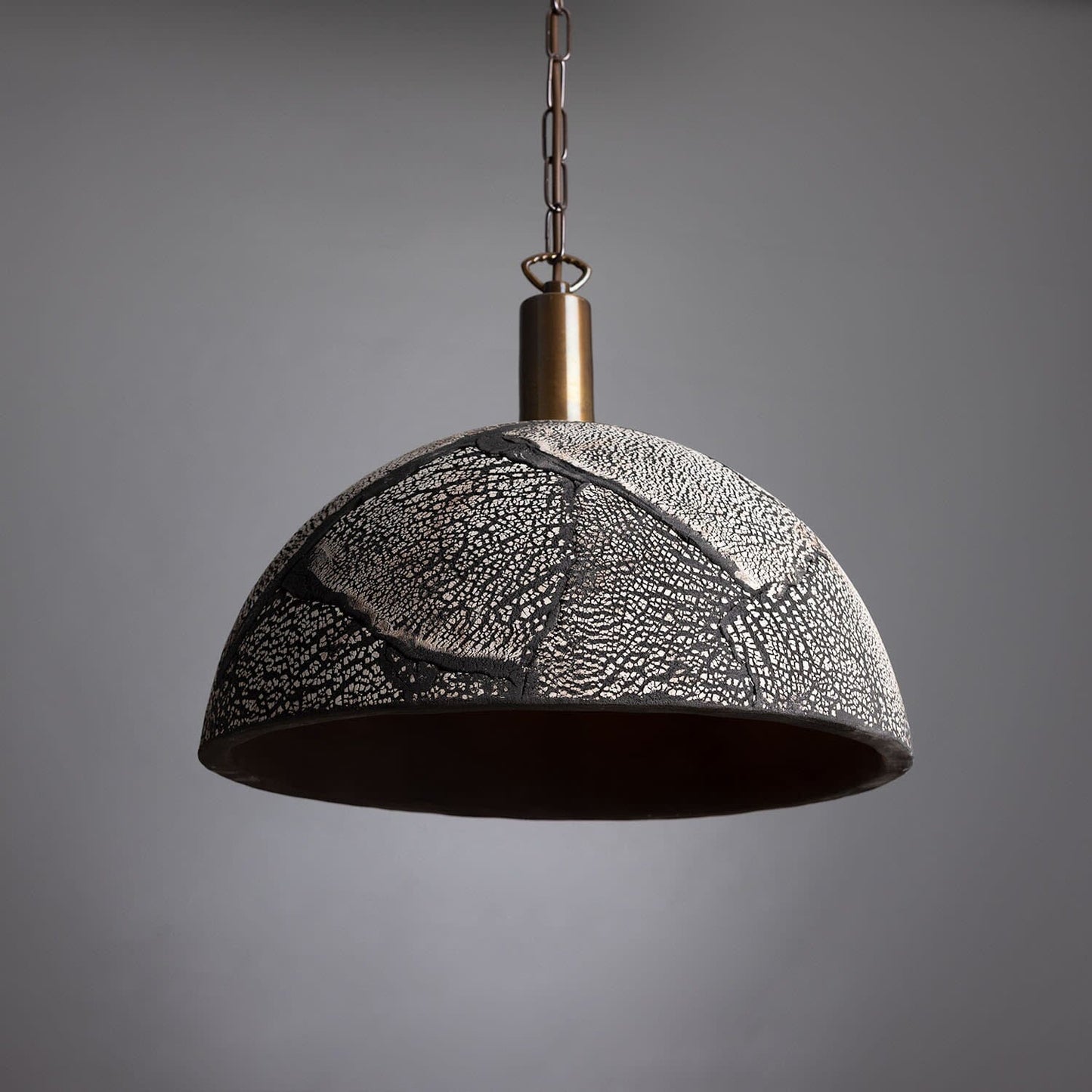 Natural Earthy Ceramic Hanging Light, 37cm