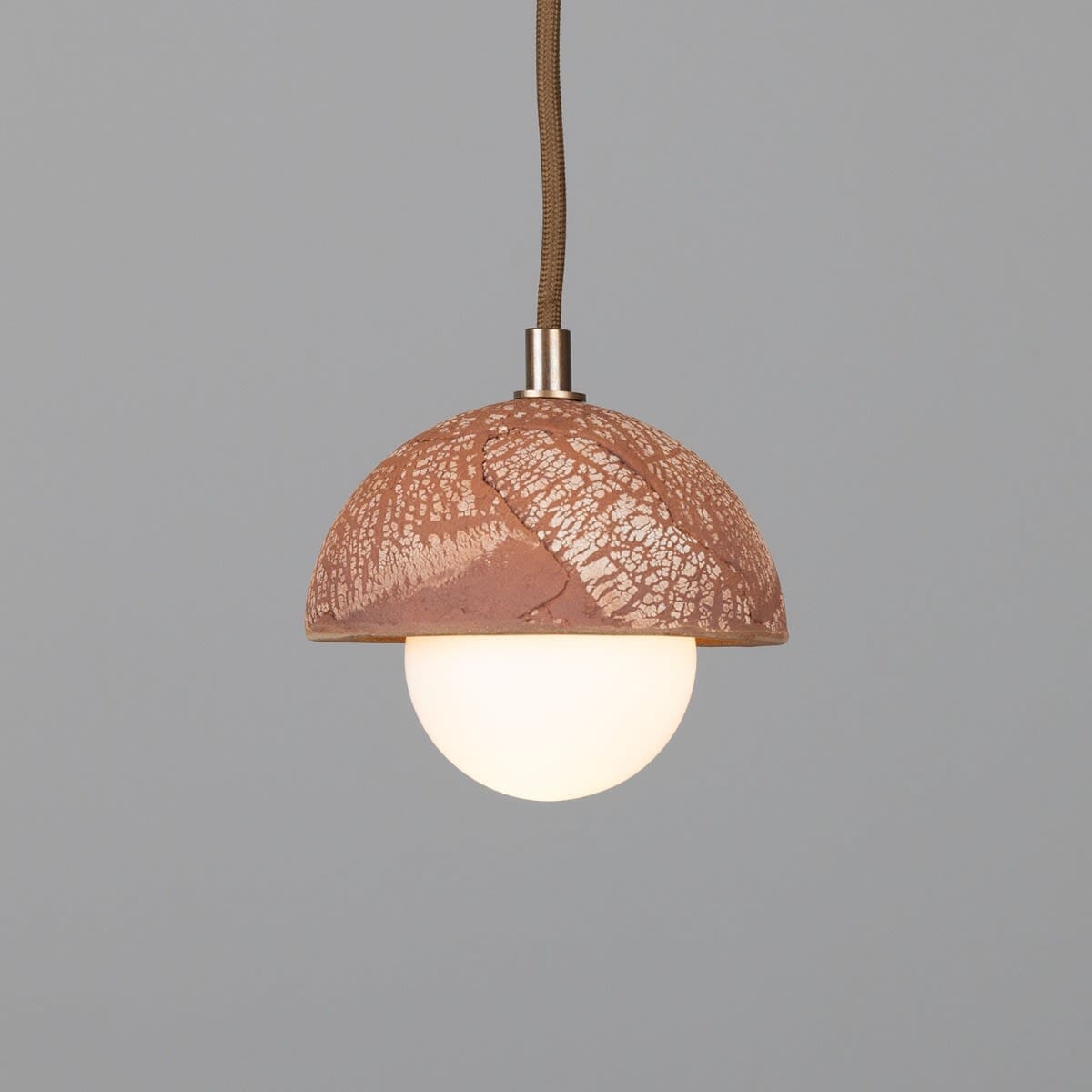 Mini Red Metal Dome Pendant Light 14cm