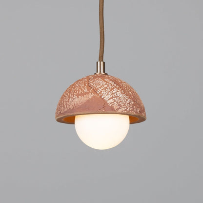 Mini Red Metal Dome Pendant Light 14cm - Lusomart
