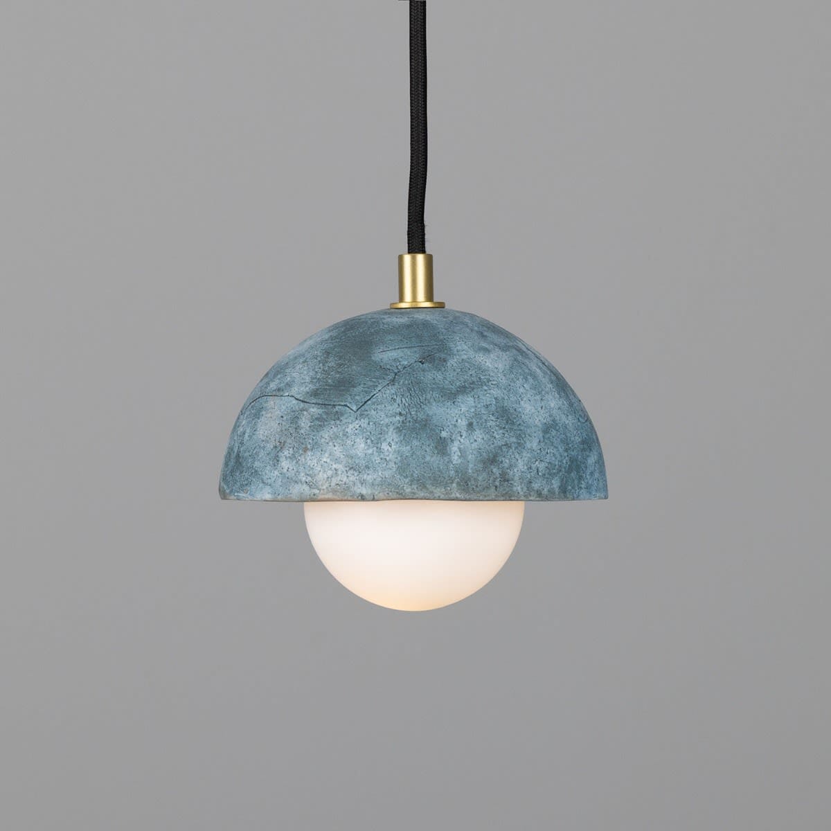 Small Blue Ceramic Pendant Light Fixture