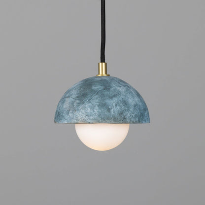 Small Blue Ceramic Pendant Light Fixture