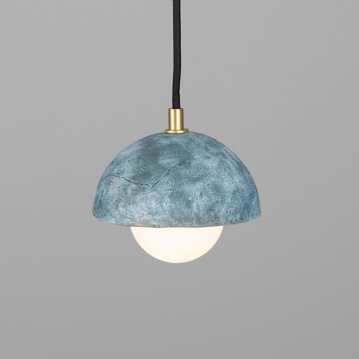 Small Blue Ceramic Pendant Light Fixture