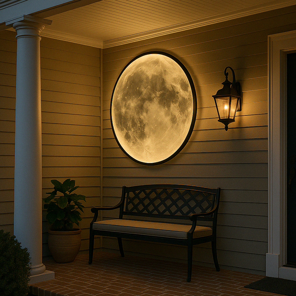 Moon Glow LED Wall Lamp with Textured Surface