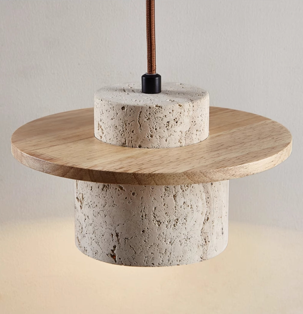 Natural Stone Yellow Pendant Lighting Fixture