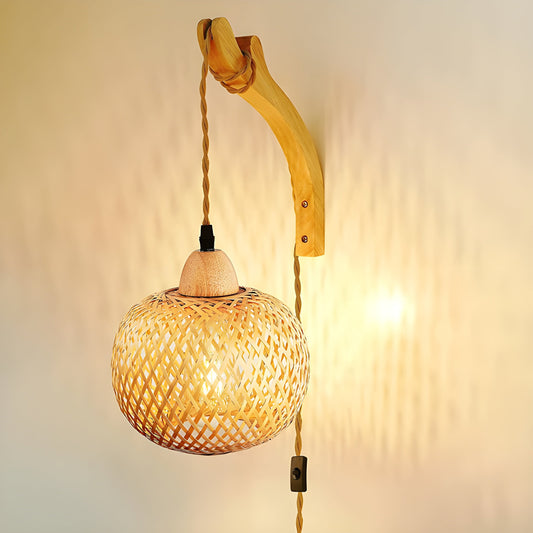 Natural Bamboo Pendant Light for Country Homes - Lusomart
