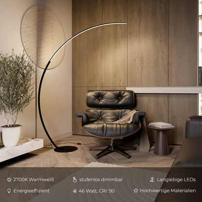 Bright Adjustable Floor Lamp with Dimmer Switch