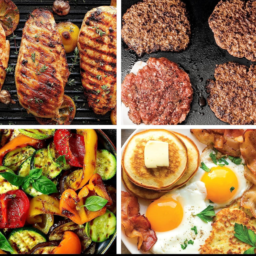 Large Electric Grill Pan 500°F Easy Clean Cooking Surface