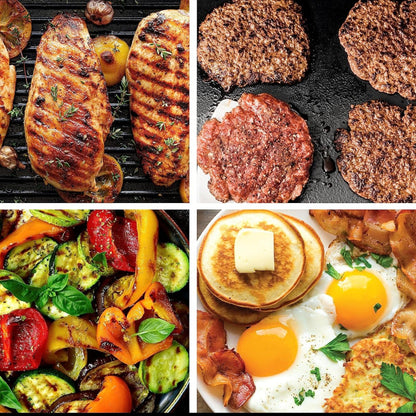 Large Electric Grill Pan 500°F Easy Clean Cooking Surface