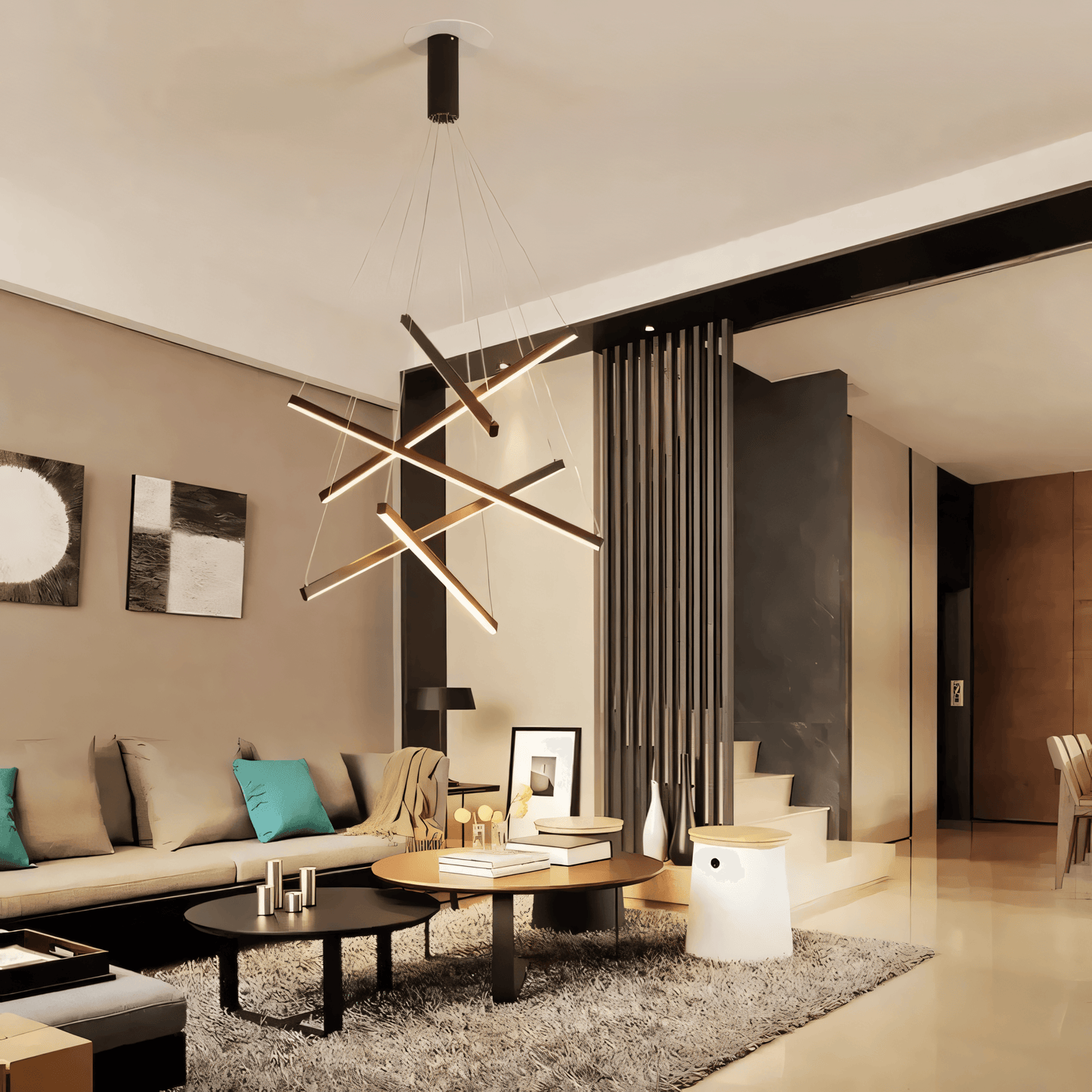 Layered Glass Pendant Chandelier