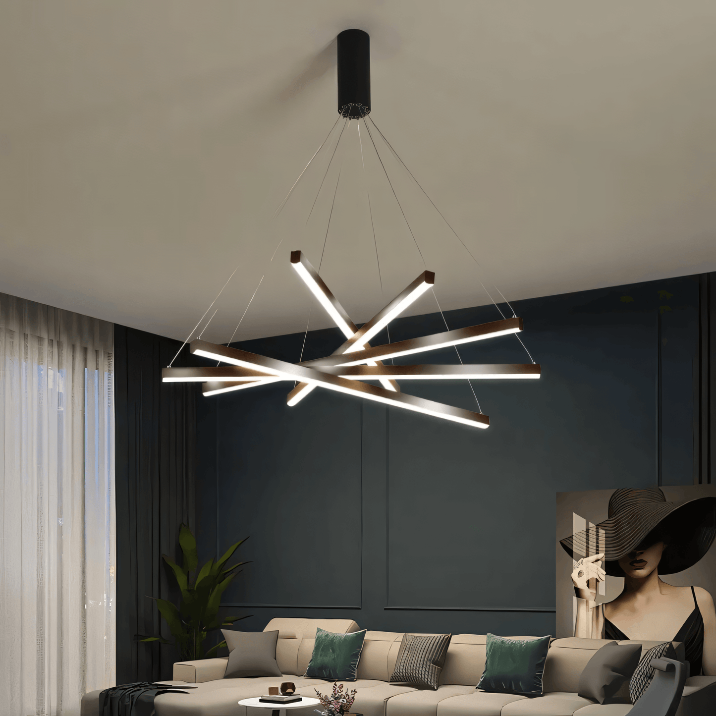 Layered Glass Pendant Chandelier