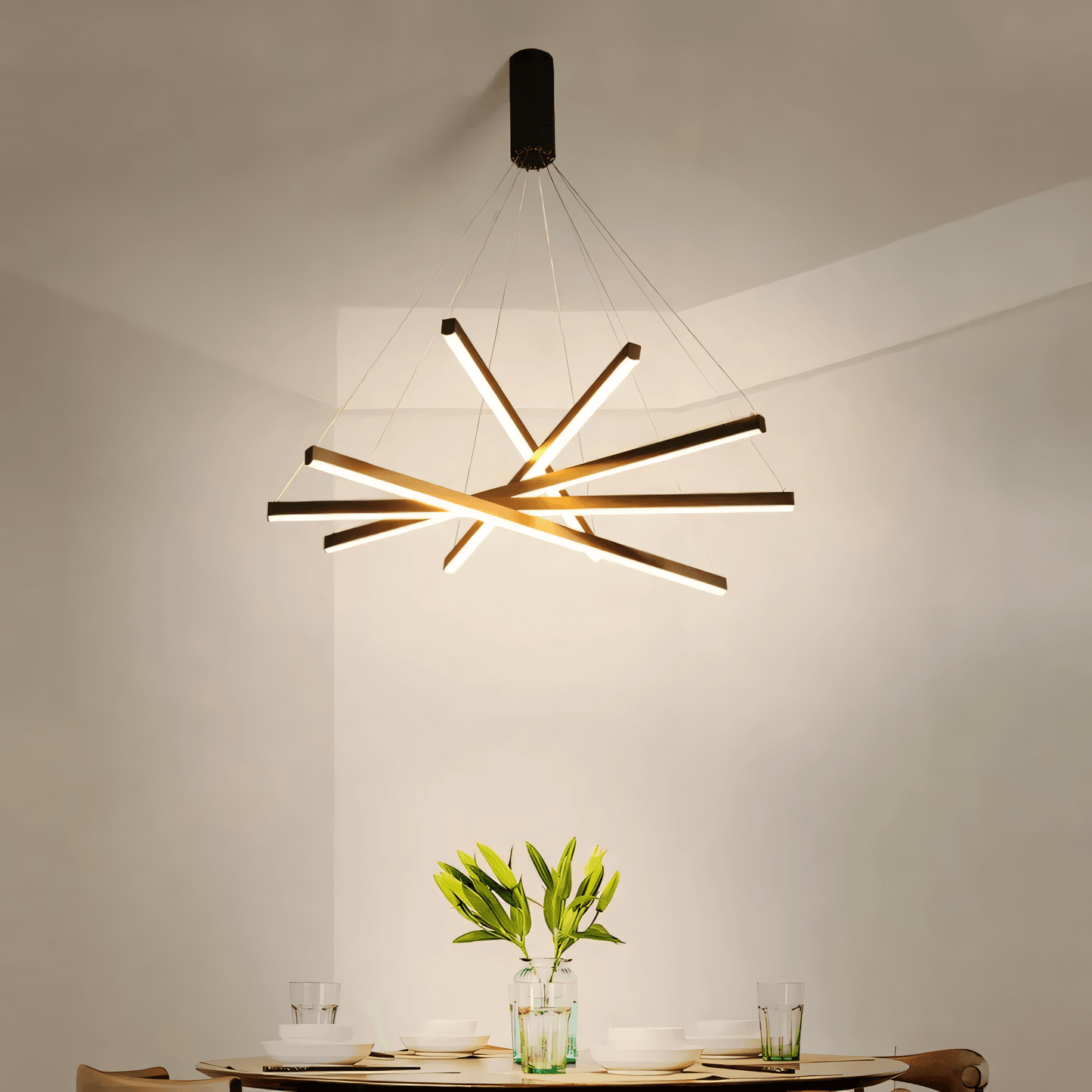 Layered Glass Pendant Chandelier