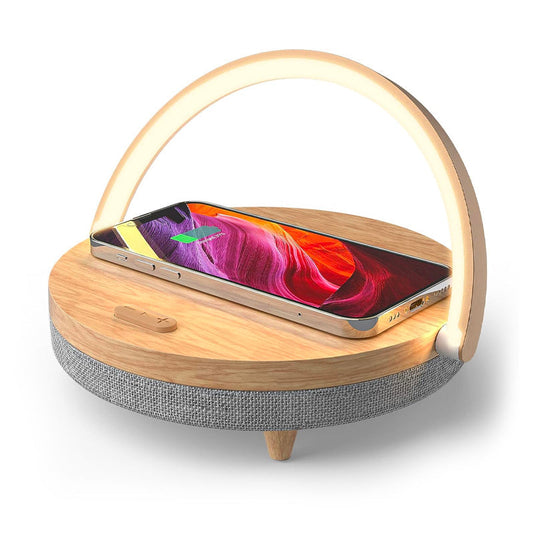 Smart 4-in-1 Bedside Table Lamp with Charger and Speaker - Lusomart