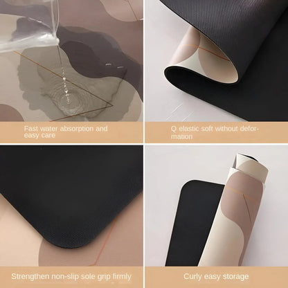 Waterproof Anti-Slip Kitchen Rug, Soft and Absorbent Mat