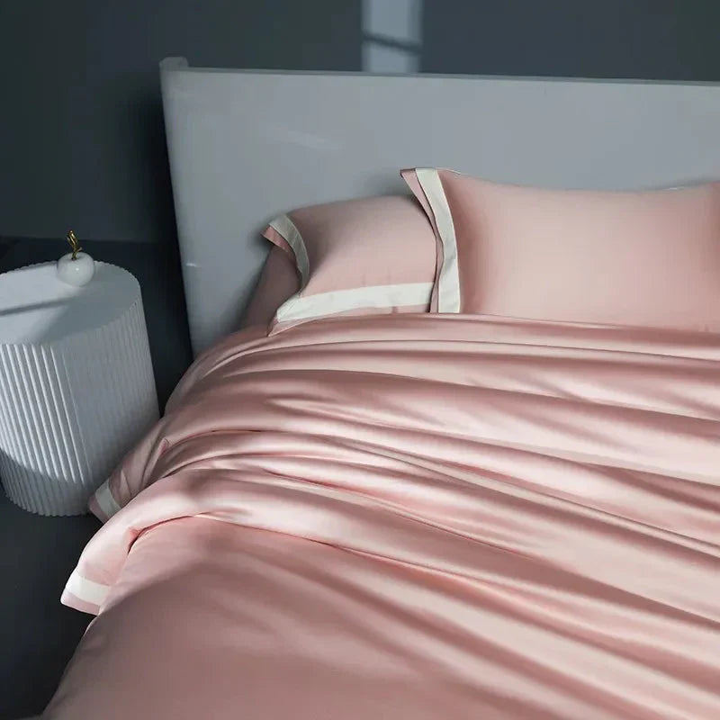 Luxurious Egyptian Cotton Duvet Cover Set with Classic Trim