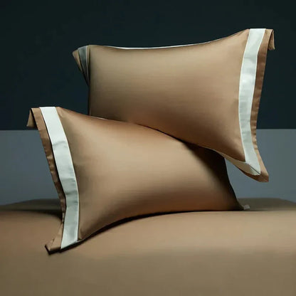 Luxurious Egyptian Cotton Duvet Cover Set with Classic Trim