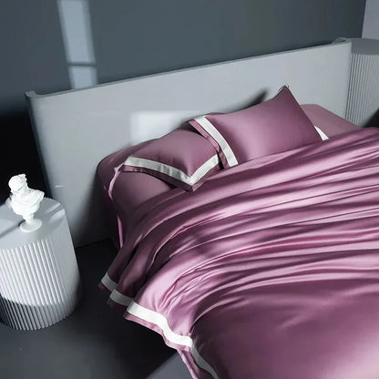 Luxurious Egyptian Cotton Duvet Cover Set with Classic Trim