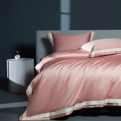 Luxurious Egyptian Cotton Duvet Cover Set with Classic Trim