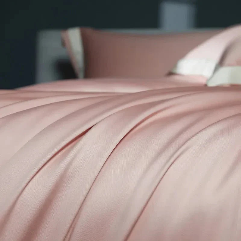 Luxurious Egyptian Cotton Duvet Cover Set with Classic Trim