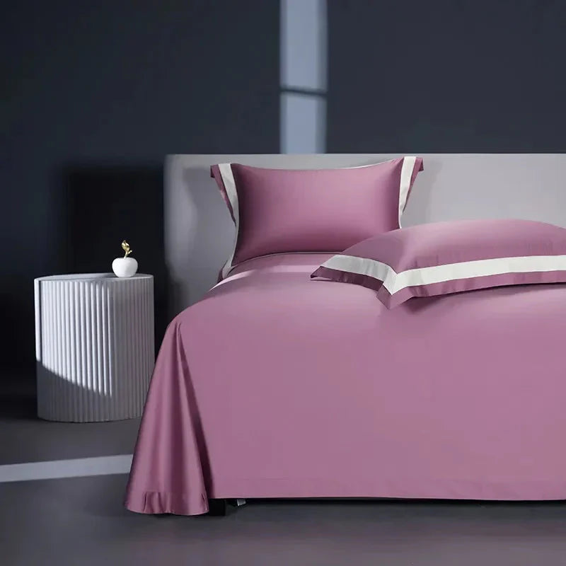 Luxurious Egyptian Cotton Duvet Cover Set with Classic Trim