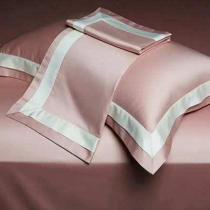 Luxurious Egyptian Cotton Duvet Cover Set with Classic Trim