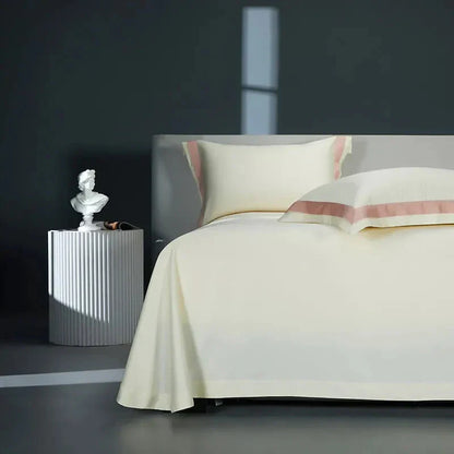 Luxurious Egyptian Cotton Duvet Cover Set with Classic Trim